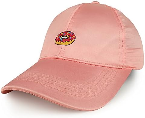 טרנדי הלבשה חנות סופגנייה סמיילי עיצוב רקום סאטן בייסבול כובע