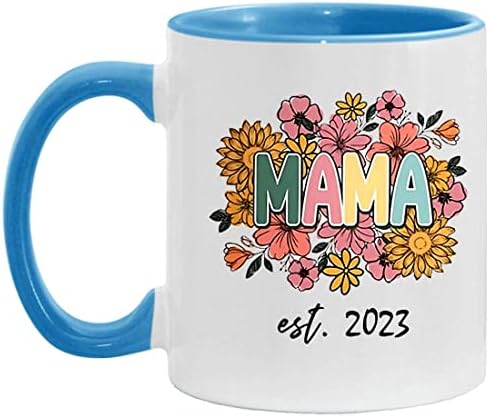 ספל אימא מותאם אישית, אמא EST 2023 - יום האם ספל קפה - מתנה ליום אמהות למתנה לאמא חדשה - מתנה