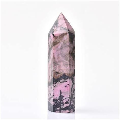 Ertiujg husong319 1pc טבעי רודוניט נקודת גביש ריפוי אבן מלוטשת רייקי אנרגיה אבן קוורץ קישוטי מגדל