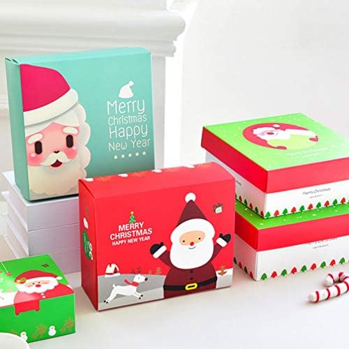 תיק מתנה של Pretyzoom Santa 3 יחידות קופסא שמח סנטה שלג שלג ממתקים תיקים תיקים נופש מכולה חווה למסיבת