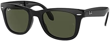 ריי-באן 4105 משקפי שמש מרובעים מתקפלים, שחור / ג ' -15 ירוק, 50 מ מ