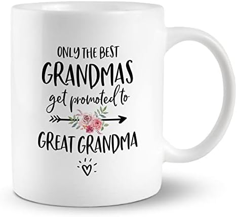 Puhei רק הסבתות הטובות ביותר מקודמות לסבתא הגדולה 11 גרם כוס ספל קרמיקה, סבתא סבתא סבתא קפה ספל ספל, סבתא