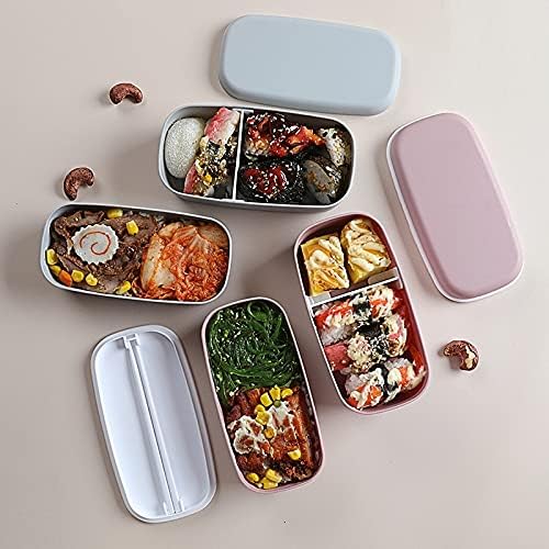 פשוט סגנון שכבות יפני הצהריים תיבת נייד חיצוני אטום דליפת הצהריים תיבת מזון מיכל מטבח אביזרי כלי שולחן