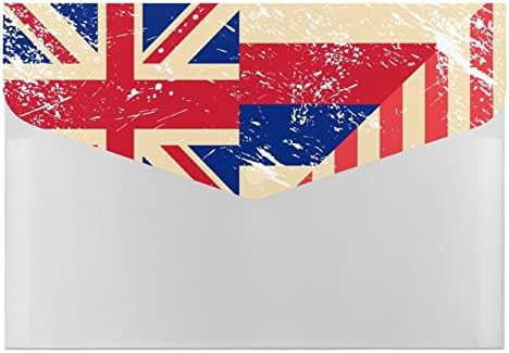 אמריקאי והוואי רטרו דגל 6-כיס הרחבת קובץ תיקיית פלסטיק חשוב מסמך נייר ארגונית תוויות אקורדיון תיקיות