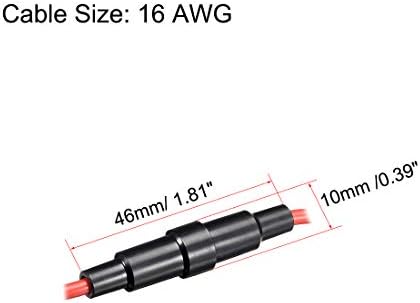 UXCell inline בורג סוג נתיך מחזיק 16 מד AWG 10 יחידות עבור נתיך צינור 5 ממ x 20 ממ
