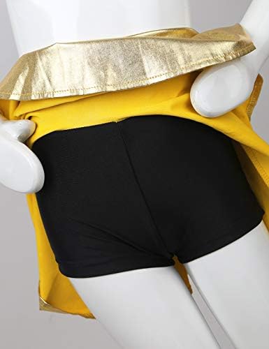 מחליקה של רונומל קיד מחליקה חצאיות קפלים מפותחים מבניית מכנסיים קצרים נער מבריק ריקוד מטאלי מיני ספורטס