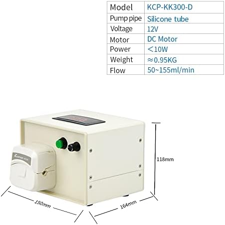 משאבה פריסטלטית בזרימה גבוהה של קמואר 300-ד מנוע 12 וולט 50-155 מ ל/דקה תמיכה בשינוי צינור מהיר