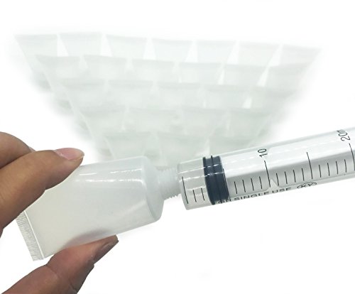 MOSE CAFOLO ~ 100 יחידות 30 מל צינורות קוסמטיים ריקים בקבוק קרם טואלטיקה עם כיסוי בורג. פלסטיק לבן