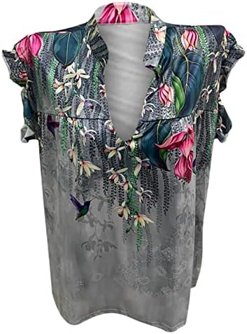 גופיות הדפסה של גפן פרחוני לנשים וינטג 'קיץ חולצות קאמי מזדמן ללא שרוולים V צוואר חולצות טוניקה רופפות בוהו