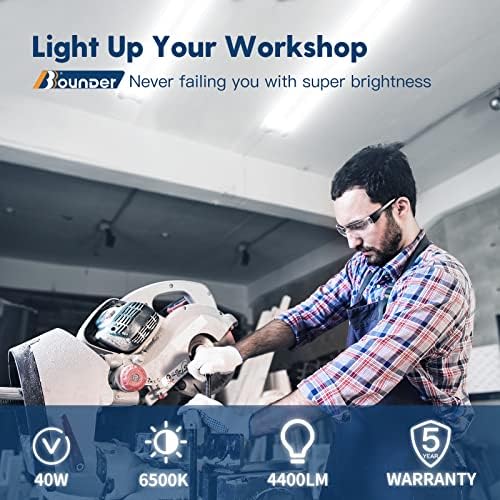 BBOUNDER 16 חבילה LED LED LIGHT LIGHT עם רפלקטור, סופר בהיר 6500K אור יום מגניב, 4400 LM, 4 רגל, מתקן
