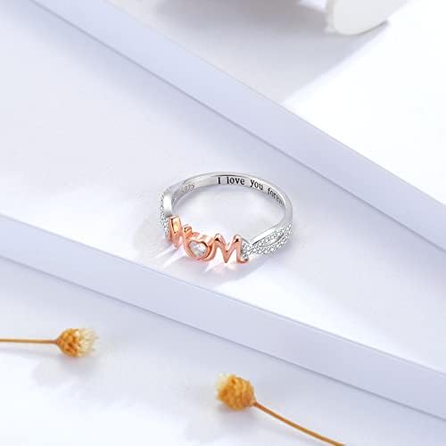 925 סטרלינג כסף אמא ננה טבעת לנשים אני אוהב אותך לנצח אמהות יום טבעות תכשיטי מתנות בת בן נכד יום הולדת