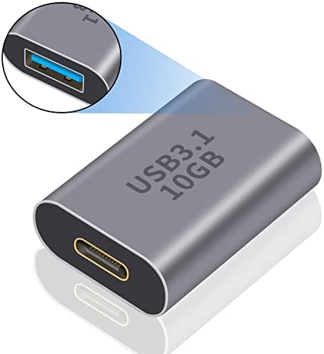 Duttek USB C נקבה ל- USB מתאם נקבה 3.1 GEN2, USB 3.1 A ל- USB סוג C מתאם C כפול צדדי 10 ג'יגה-ביט לשנייה