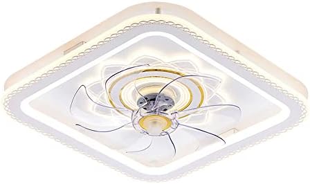 מאוורר תקרה של USMJQVZ עם אור LED להבים בלתי נראים 19.7 אינץ