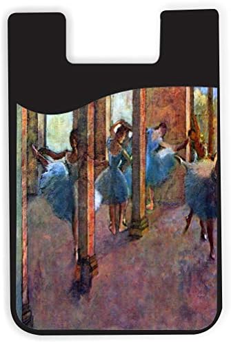 רקדני אדגר דגאס בעיצוב כחול - סיליקון 3M דבק כרטיסי אשראי נתיב ארנקים לאייפון/גלקסי טלפונים אנדרואיד