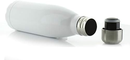 בקבוק מים מותאמים אישית תולעת שיער, BPA ללא בקבוק נירוסטה לבן חלק 500 מל למשקאות חמים וקרים, בהתאמה