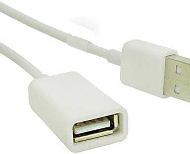 1.5m/5ft USB 2.0 זכר לנתוני USB נשי סנכרון כבל כבל הכבלים לבן, לבן