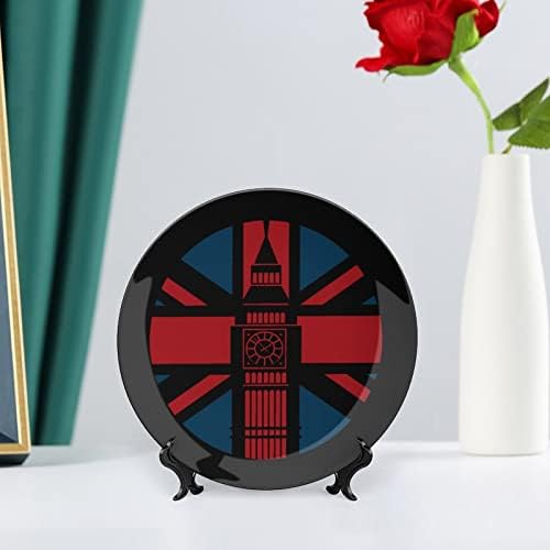 אני אוהב את לונדון בריטניה דגל צילום עצם סין סין צלחת דקורטיבית אישיות קרמיקה מצלמת ארוחת ערב לנשים
