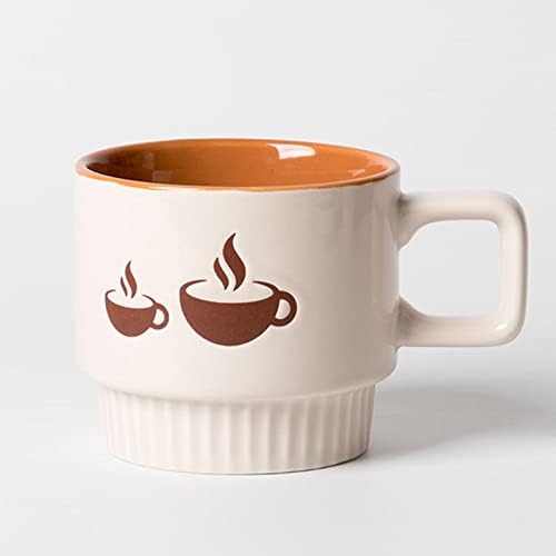 Ceierph קרמיקה קפה ספל תה כוס, 11 גרם, כוסות קפה מודרניות לספל לאספרסו, קפוצ'ינו ולטה, ספל וכוס מתנות