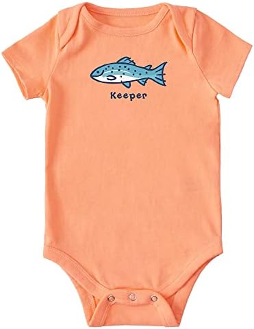 החיים הם שומר טוב דג שרוול קצר מגרסה ™ בגד גוף לתינוק