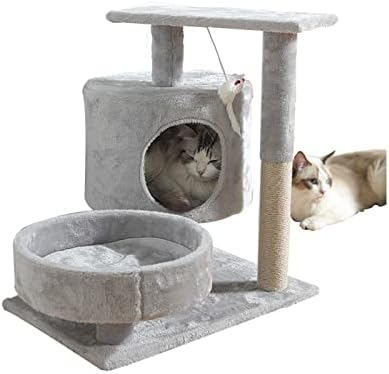 עץ חתול לחתולים מקורה 20. 9 אינץ '3 שכבות CAP CONDOS מסגרת טיפוס חתול יציבה בית חתול פלנל נוח