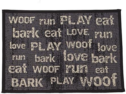 פטרגי 12062 בציר שטיח כלב וחתול ללא החלקה מכונת רחיץ מחצלת עבור חיות מחמד האכלת אזורים עם גומי גיבוי