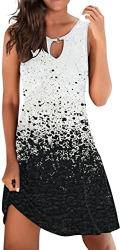 שמלות קיץ של SNKSDGM לנשים 2023 שמלת מיני ללא שרוולים בוהו פרחוני שמלת טנק מודפס