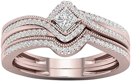 מתנות לטבעות חברות לנשים מיקרו משובצות טבעת זירקון וינטג 'טבעת מעודנת טבעות אצבעות פשוטות