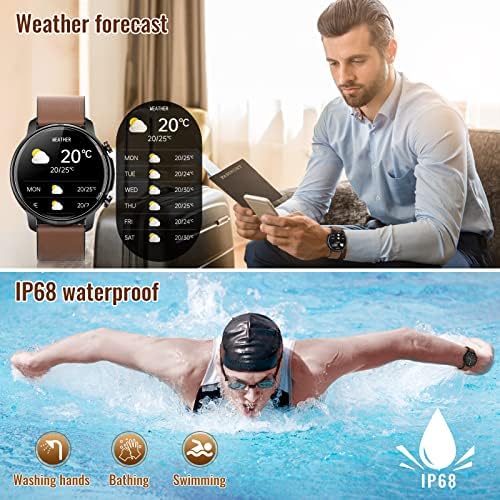 שעון חכם פליאן לגברים גשש כושר עמיד למים Bluetooth Smartwatch Android iOS טלפונים ספורט שעונים עגולים דיגיטליים