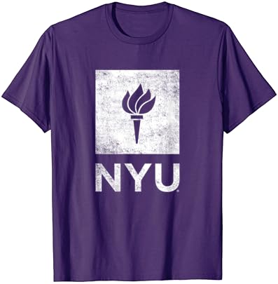 אוניברסיטת ניו יורק NYU סיגיות חולצת טריקו ראשונית במצוקה