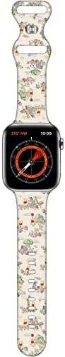 להקת קריקטורה עבור Apple Watch 38 ממ/40 ממ/41 ממ/42 ממ/44 ממ/45 ממ, להקות לסדרה Apple Watch SE 8 7 6 5 4 3, להקת