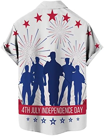 כפתור למטה רומפר יום העצמאות דגל 3 ד מודפס קרדיגן מקרית שרוול קצר חולצה חולצות חבילה