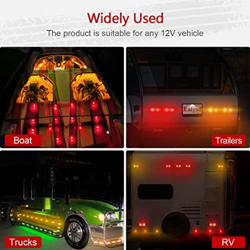 5 יחידות 3.8 עדשת עשן דקה אורות חיווי מנורת עמילות סמן צד אדום 6 הוביל משאית קרוואן עמיד למים ואן אוטובוס