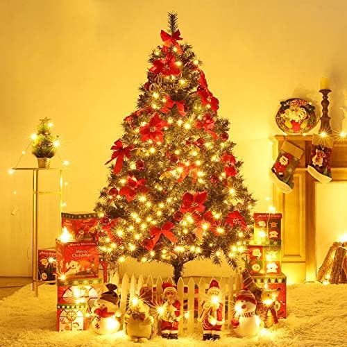 ZPEE 10 FT PVC עץ חג מולד ירוק, עץ אורן מלאכותי אורן קישוט חרוט קישוט לאט עם עמדת מתכת מקלטת חג המולד