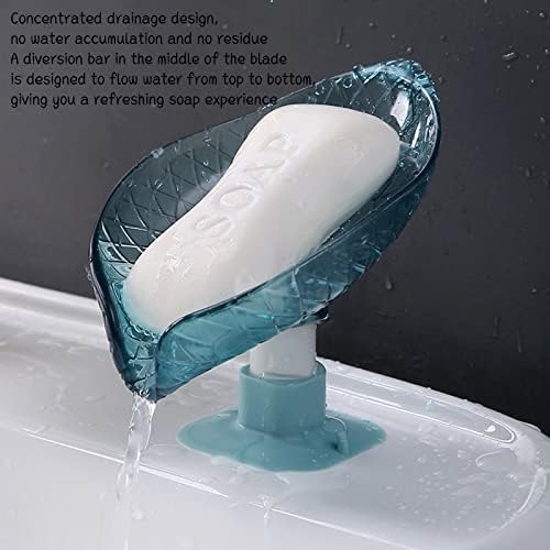 HIDDIT 2 אריזת תבשיל סבון קל לניקוי אוטומטי לניקוז אוטומטי יבש, צלחת סבון עלים שומרת על חטיפי סבון