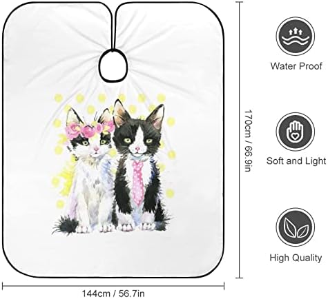 צבעי מים חמודים חמודים חתולים חתולים שיער ספר כף תספורת אטום למים קייפ עם סגירה מתכווננת מספרה