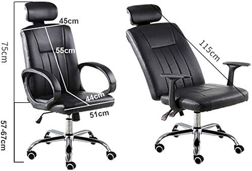כיסא משרדי עם גב גבוה, עמיד ויציב, גובה מתכוונן, ארגונומי, מתכוונן 4 משענת ראש / להקל על לחץ צוואר הרחם, ללבוש