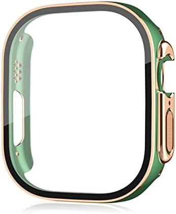 Houcy for Apple Watch Ultra 49 ממ מגן מסך מחשב זכוכית+אביזרים מחוסמים מארזים iwatch Series