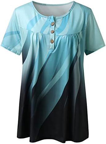 חולצות טוניקה של שרוול קיץ מזדמן לבוש חולצות טוניקה של חולצות טוניקה זורמות חולצות זורמות חולצות נוחות צמרות