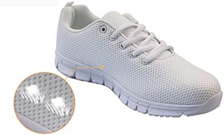 נעלי ספורט של Buybai ילדים הליכה נעלי ספורט לריצה לבנים רצועה קלאסית נעלי נשימה קלות