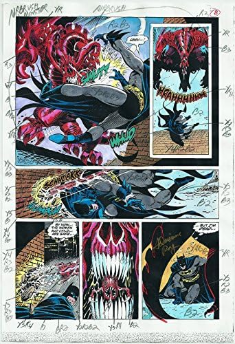באטמן קומיקס שנתי 17 הפקה אמנות דף מקורי 7 חתום אדריאן רוי