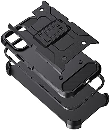 Cocomii Heavy Duty iPhone 12/12 Pro Case - נרתיק קליפ חגורה צבאי - Slim - Light - Matte - מסך מסתובב של Kickstand