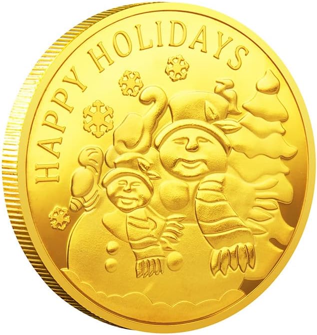 חג שמח מטבע זהב מטבע זיכרון מטבע סנטה קלאוס מטבעות אספנות מתנות אספנות מתנות לקישוט הבית