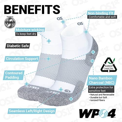 גרבי ביצועים של WP4 WP4 WP4 גרביים אידיאליים לחולי סוכרת, רגליים רגישות, תמיכה במחזור ובצקת