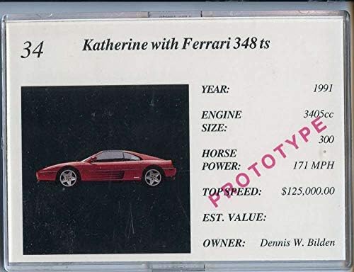 קתרין W/Ferrari 348 כרטיסי רכב אוטומטיים של TS 1992 חלומות אקזוטיים 34 אב -טיפוס