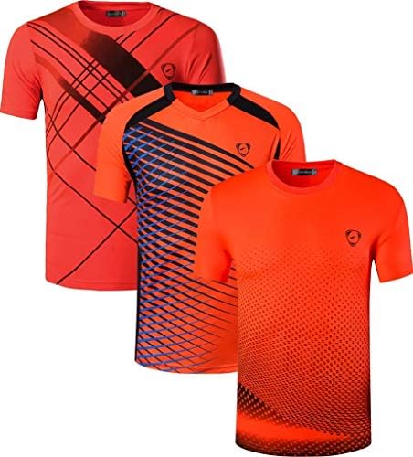 Sportides 3 חבילות שרוול קצר של ילד יבש בכושר יבש ספורט חול חולצות טריקו חולצת טש חולצת גולף טניס