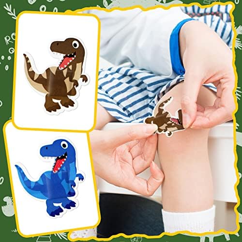 Sinmoe 60 חלקים 10 סגנונות תחבושות לילדים מצוירים תחבושות צבעוניות צבעוניות תחבושות דינוזאור חמוד