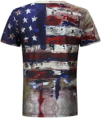 XXBR חייל שרוול קצר לגברים, 2021 קיץ דגל אמריקאי חולצת טריקו רטרו רטרו פטריוטי אימון אתלטיקה
