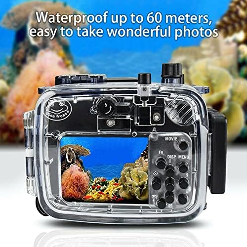 תזרי ים 60 מ '/195ft מצלמת צלילה מארז דיור אטום למים עבור Sony RX100 VII M7 Mark7, מקרה קשה מגן לצילום
