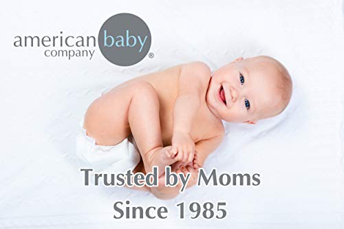 אמריקאי תינוק החברה עמיד למים צמר כותנה עריסת/עריסה גודל מצויד מזרן כרית כיסוי, לבן, עבור בנים ובנות