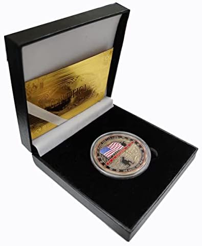 אתגר תצוגה מטבע מארז/מחזיק/עמד עם מטבעות אספנות צבאיות, מתנות לוותיקים